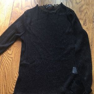 sparkly black Brandy Melville top